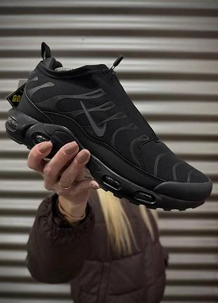 Мужские зимние черные термо кроссовки nike air plus tn, зимние молодежные мужские кроссовки до - 15 градусов на подушках 45