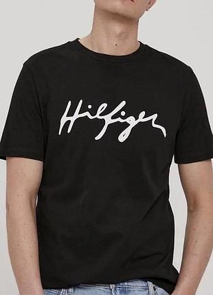 Футболка loys tommy hilfiger томмі хілфігер чорна якісна 100% бавовна xs