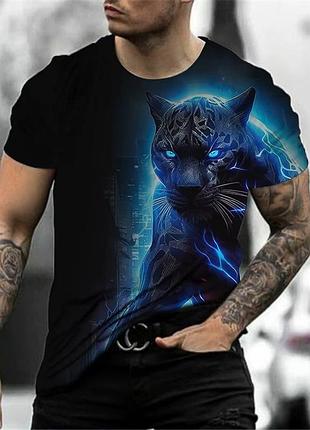 Двухстороння футболка с принтом 3d, в стиле casual, р. 62-66