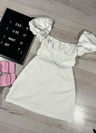 Натуральна міні сукня zara з відкритою спинкою