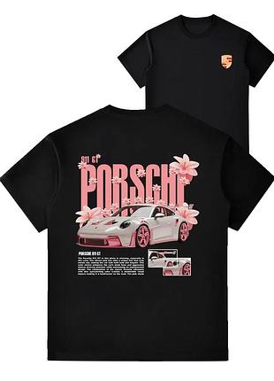 Футболка loys хлопковая с принтом porsche y2k art.012 xs