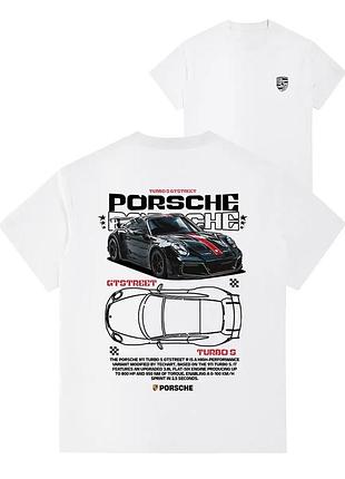 Футболка loys хлопковая с принтом porsche порш y2k art.012 xs