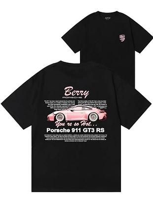 Футболка loys хлопковая с принтом porsche порш y2k art.009 xs
