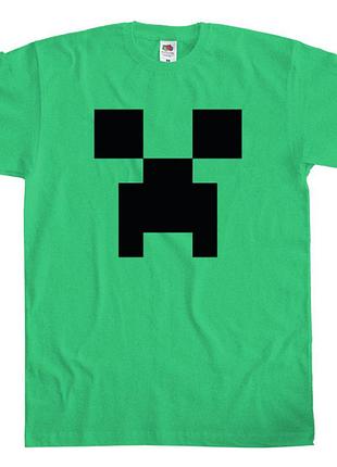 Футболка minecraft creeper (зелёная)