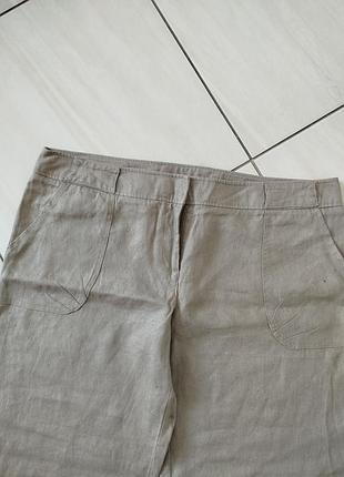 Льняные плотные брюки 5