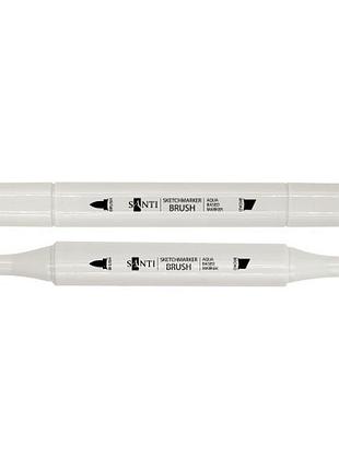 Маркер двусторонний акварельный santi sketch sm-32 390573 серый