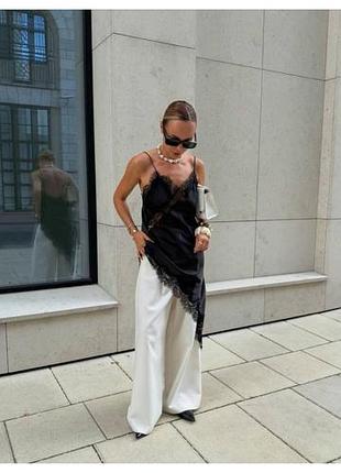 Атласное платье топ zara в трех цветах xs, s