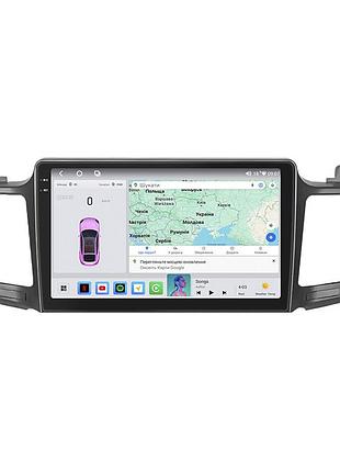 Штатная магнитола lesko для toyota rav4 iv (ca40) рестайлинг 2015-2019 экран 10" 4/64 qled carplay 4g wi-fi gps 360 prime
