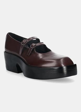 Urbanshop com ua шкіряні туфлі camper billie колір бордовий каблук блок k201805-001 розміри запитуйте