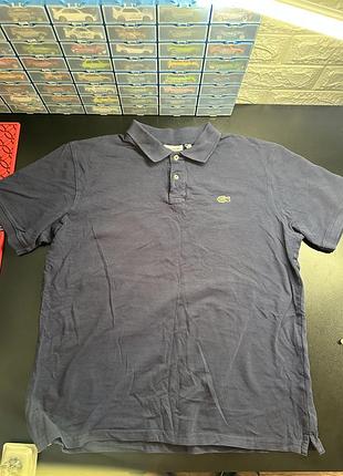 Поло lacoste xxl темно синее