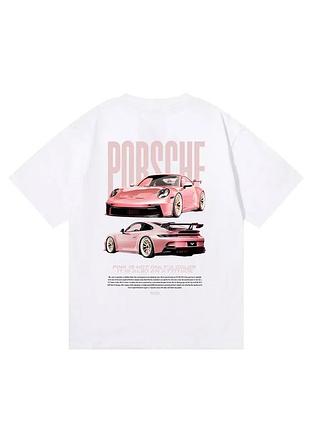 Футболка loys хлопковая с принтом porsche порш y2k art.001 xs
