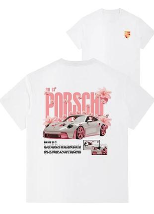 Футболка loys хлопковая с принтом porsche y2k art.010 xs