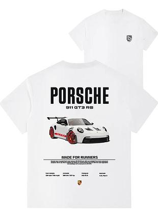Футболка loys хлопковая с принтом porsche порш y2k art.017 xs