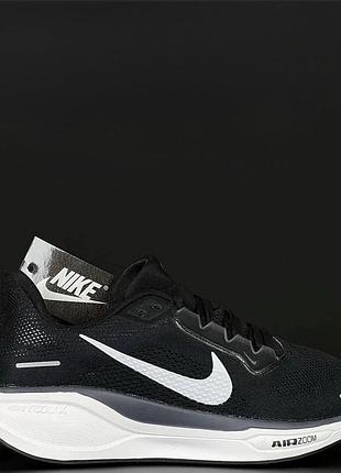 Чоловічі чорні кросівки nike zoom, чоловічі літні кросівки сітка, чоловічі легкі спортивні кросівки найк 44