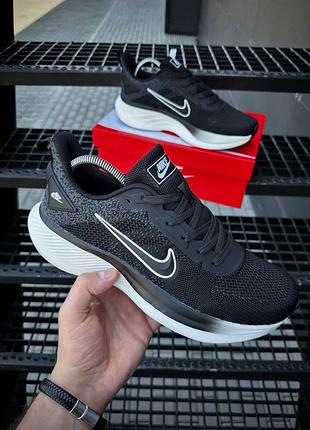 Чоловічі літні чорні кросівки nike running quest 6 чоловічі повсякденні кросівки сітка перфорація найк 45