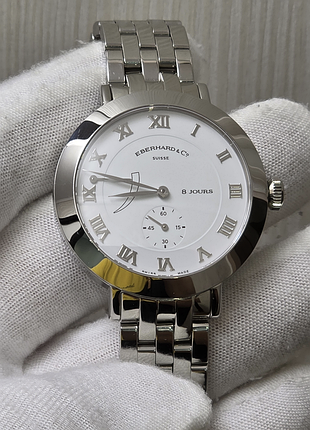 Чоловічий годинник eberhard & co 21022 white mechanical 8 days power reserve 39.5 mm