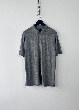 Чоловіча футболка поло fjörk merino wool polo shirt mens xl grey heather short sleeve outdoor golf top
