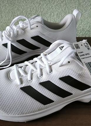 Оригинальные кроссовки adidas game spec белого цвета с черными полоскам
