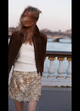 Спідничка в паєтки zara