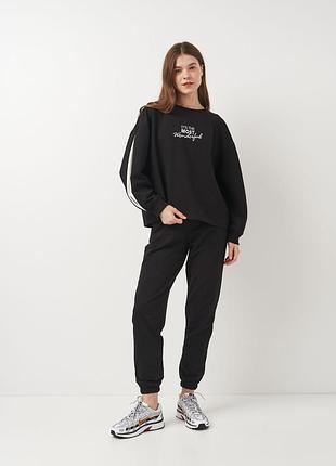 Спортивный костюм женский forstime 191967 m-l черный (2200005072578)