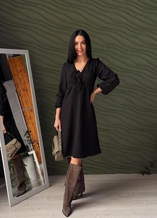 Молодіжна сукня вільного крою "boho" | норма і батал чорний, 50-52