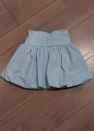 Блакитна спідниця  zara 134 зріст