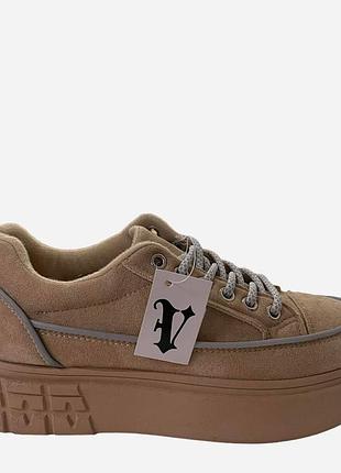 Женские кеды низкие violeta 177-17*65 41 25.5 см бежевые (lv2200005082539)