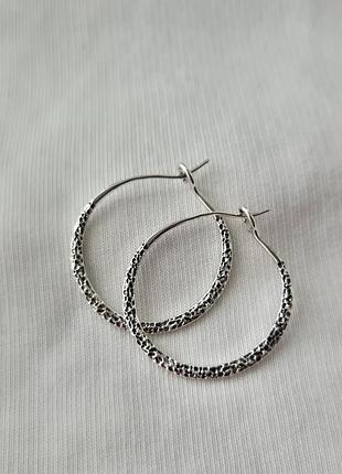 ​💍 стильные фактурные серьги-кольца с карбированием (нержавеющая сталь)
