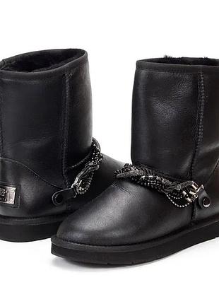 Натуральные женские угги ugg australia р.39 (25.5 см) черный