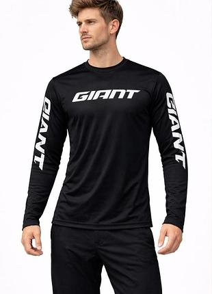 Джерси mtb мужское ⬩ солнцезащитное ⬩ велофутболка с длинным рукавом ⬩ giant черный xl