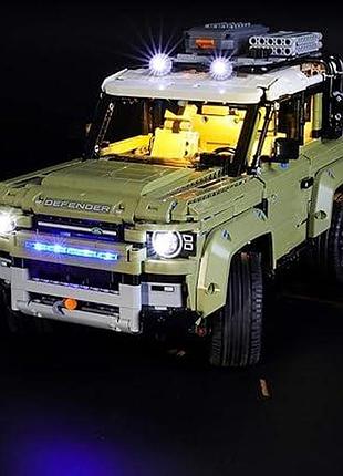 Комплект светодиодных фонарей для модели land rover defender (technic) - совместим с lego 42110 (модель в комплект не входит)