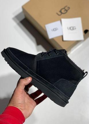 Ugg mens neumel boots black мужские зимние ботинки черного цвета5 фото