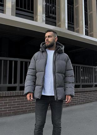 Куртка зимняя мужская brut на пуху серая