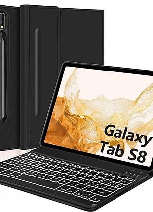 Клавиатура iveoppe для samsung galaxy tab s8, чехол-клавиатура для samsung tab s7, съемная магнитная клавиатура с подсветкой