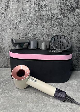 Фен super hair dryer sakura с ионизацией и турбо-режимом 5 насадок нежно розовый