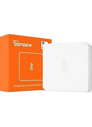 Умный комнатный термометр-гигрометр zigbee с датчиком температуры и влажности, белый sonoff