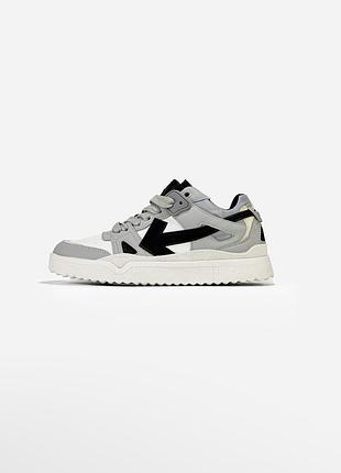 Off-white sponge mid top white/grey 2