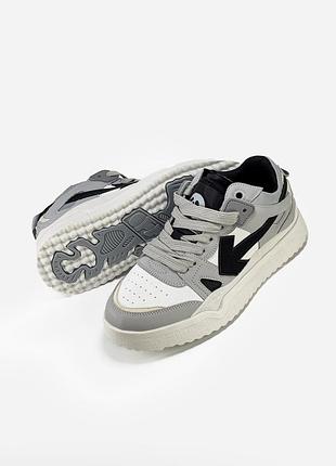 Off-white sponge mid top white/grey 7