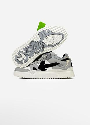 Off-white sponge mid top white/grey 6