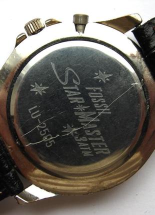 Fossil star master годинник із сша wr30m шкіра безель дата підсвічування8 фото
