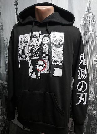 Худі з принтом персонажів аніме «demon slayer: kimetsu no yaiba».