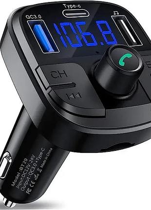 Fm-трансмиттер clydek bt29 bluetooth 5.0 qc3.0 type-c