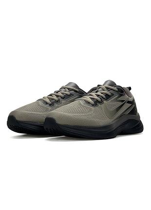 Легкі комфортні чоловічі кросівки nike renew khaki black, сітка, літо, весна, осінь