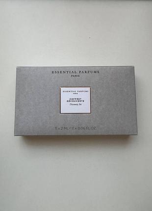Набір парфумів унісекс essential parfums paris coffret découverte discovery set стійкий 11х2 мл