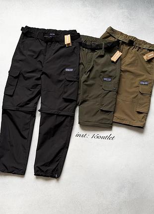 Штани-шорти карго patagonia gore-tex 2в1 трансформери штани патагонія чорний, l