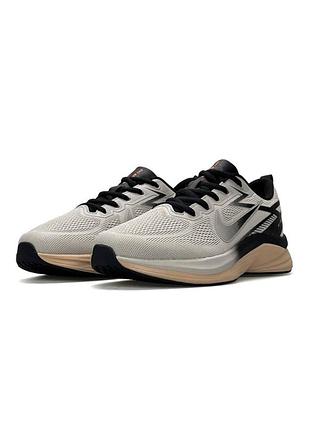 Легкі комфортні чоловічі кросівки nike renew light grey beige, сітка, літо, весна, осінь
