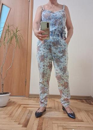 Denim модний джинсовий комбінезон з кишенями розмір 12-14