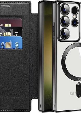 Магнітний фліп-чохол emlivi для samsung galaxy s24 ultra