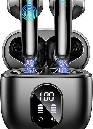 Бездротові навушники, навушники bluetooth 5.3 bass stereo, відтворення 50h, мікрофони enc, шумоподавляючі мікрофони