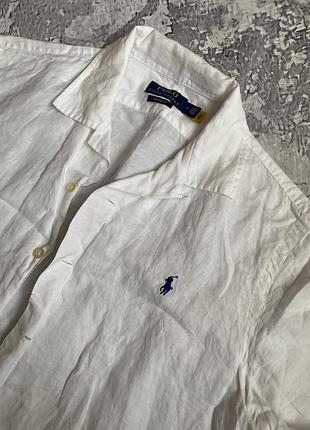 Чоловіча сорочка polo ralph lauren оригінал м розмір лляна сорочка polo ralph lauren